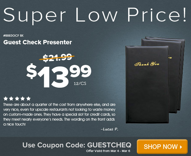 Guest Check Presenter On Sale!