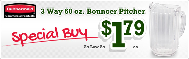 Rubbermaid 3 Way 60 oz. Bouncer Pitcher only $1.79!