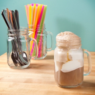 mason jar root beer float