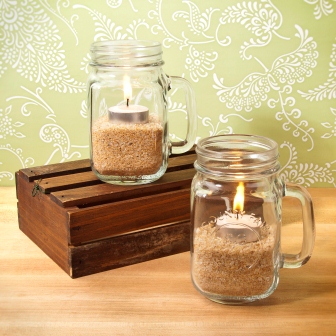 mason jar candle holders