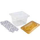 Plastic Food Pans, Drain Trays, and Lids