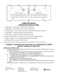 Computer Magic Operating Instructions Computer Magic Operating Instructions