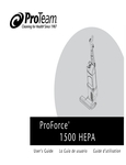 ProTeam ProForce 1500 HEPA Manual ProTeam ProForce 1500 HEPA Manual