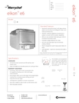 Merrychef eikon e6R Spec Sheet Merrychef eikon e6R Spec Sheet