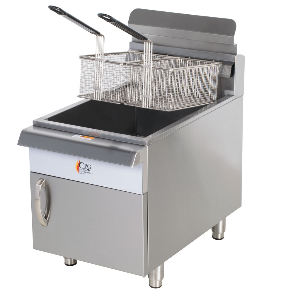 Cooking Performance Group CF30 30 lb. Gas Countertop Fryer 53,000 BTU