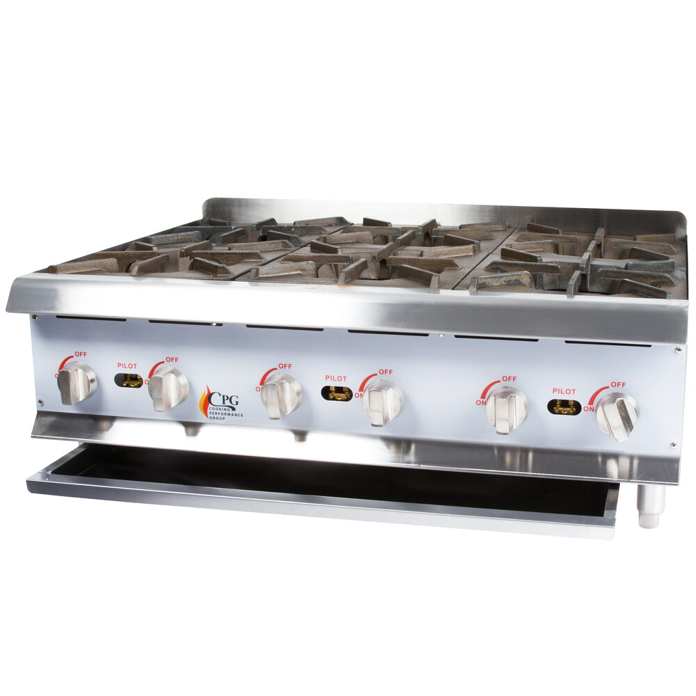 ... Group HP636 6 Burner Gas Countertop Hot Plate - 132,000 BTU