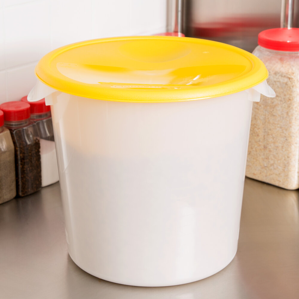 Rubbermaid 5730 Yellow Lid for 12, 18, 22 Qt. Round Food Storage