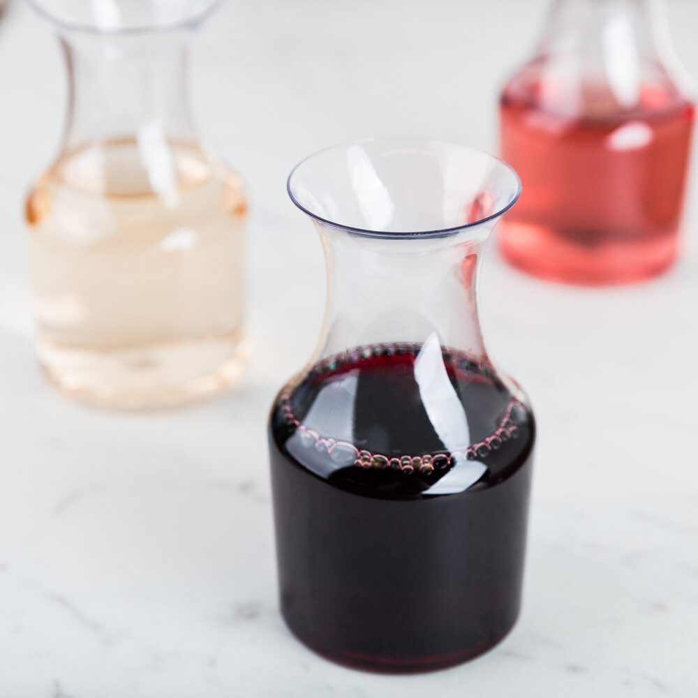 Fineline Tiny Temptations 6417 7.5 oz. Clear Mini Wine Pitcher / Carafe