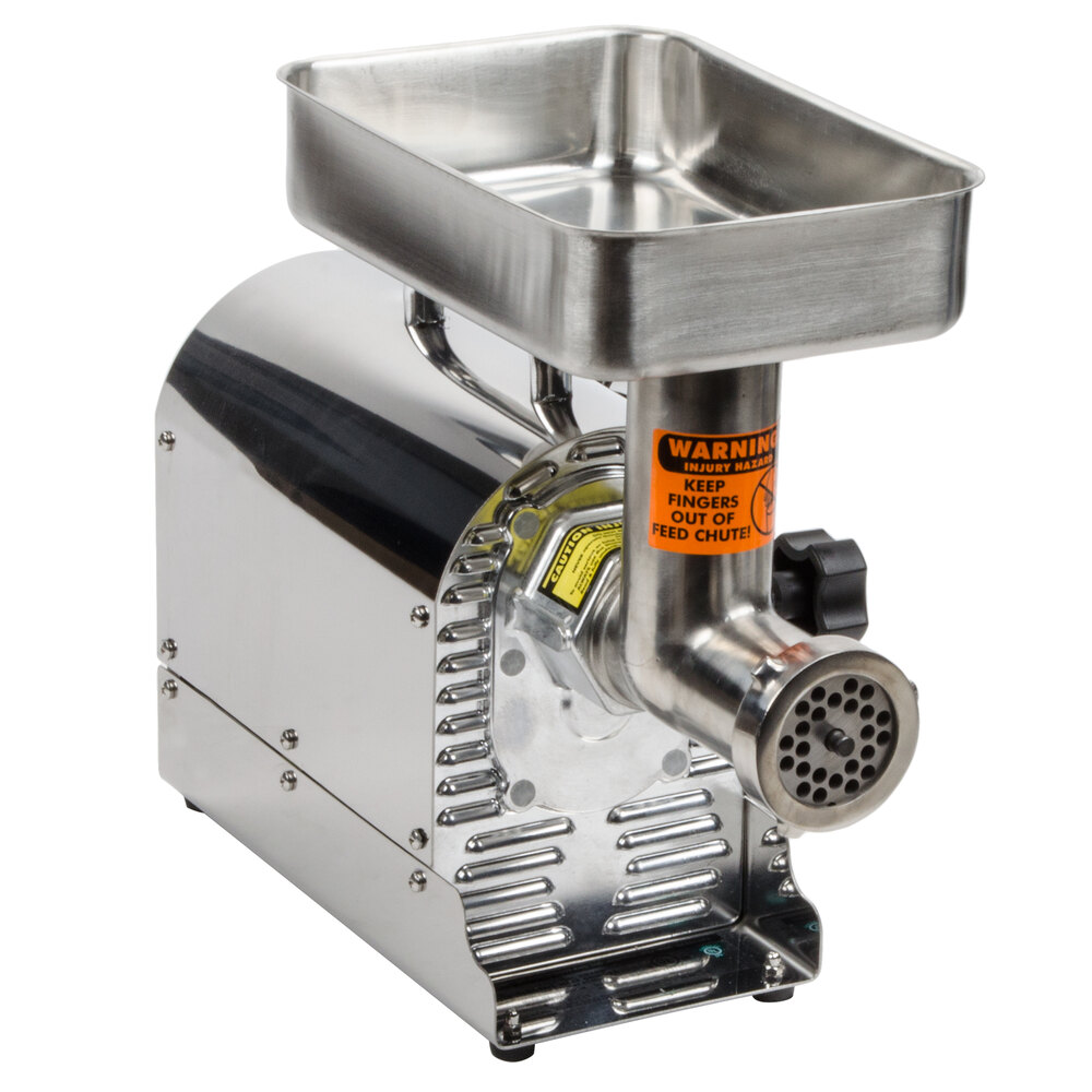 Weston 080801W 8 Meat Grinder with 2 Plates and 3 Funnels