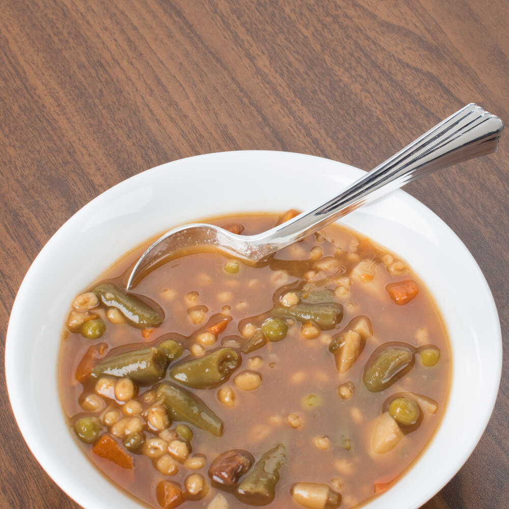 Silver Visions 5 3/4" Heavy Weight Silver Plastic Soup Spoon 50 / Pack