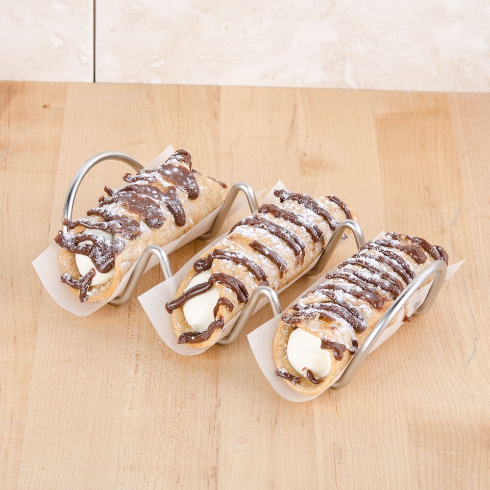 Tablecraft TRW23 Taco Taxi Stainless Steel Taco Holder with 2 or 3