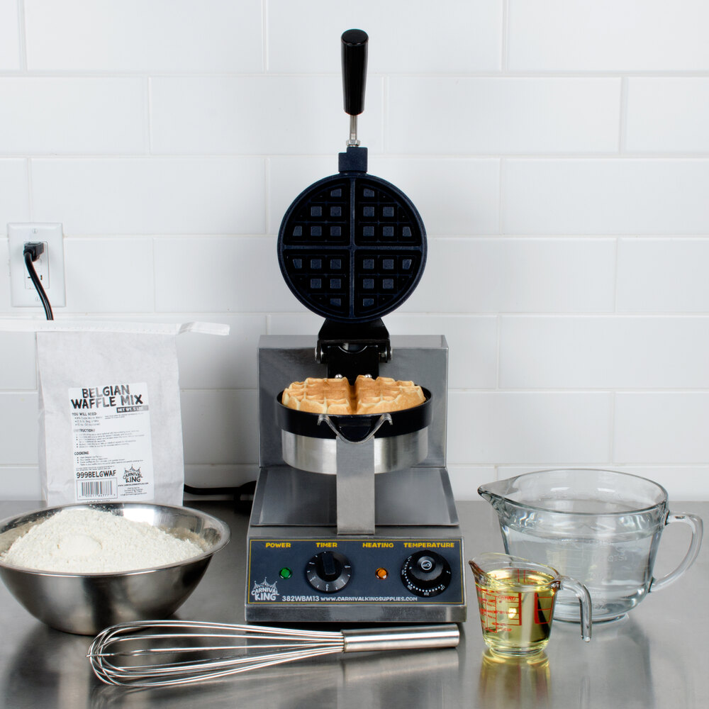 Carnival King WBM13 Belgian Waffle Maker with Timer 120V