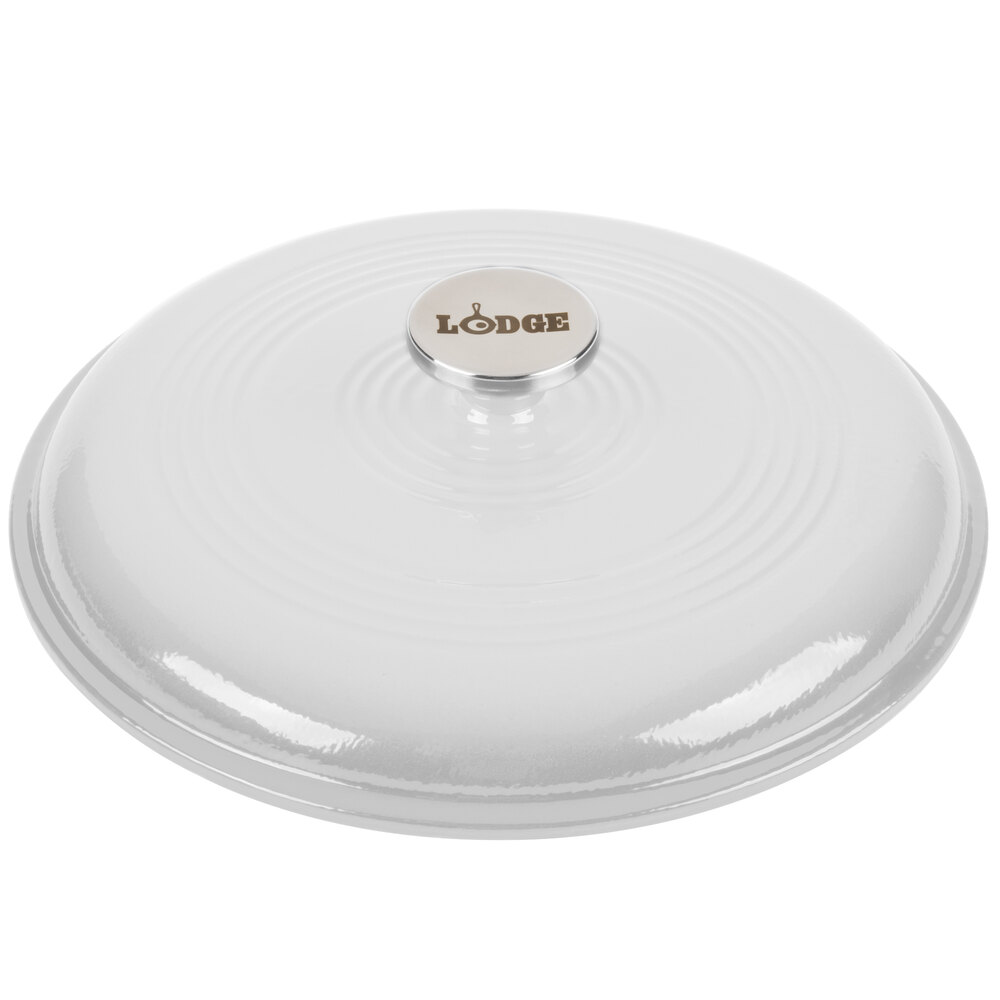 Lodge EC6D13 6 Qt. Oyster White Color Enamel Dutch Oven