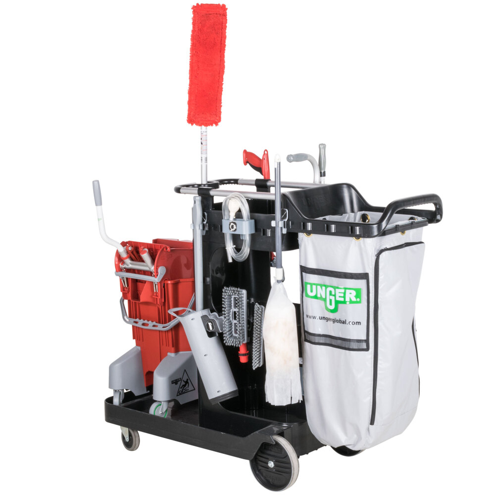 Unger RRSPL 32 Qt. Better Cleaning Specialist Janitorial Cart and