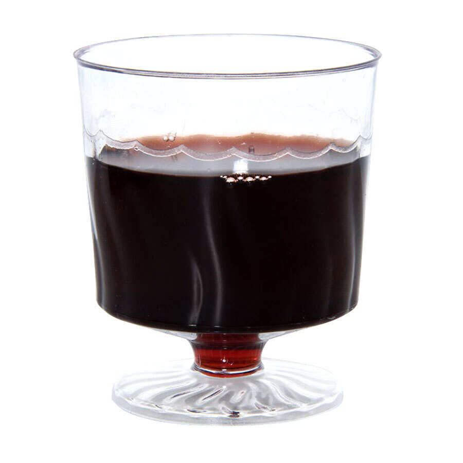 Fineline Flairware 2202 2 oz. Clear Plastic Wine Cup 1 Piece 240 / Case