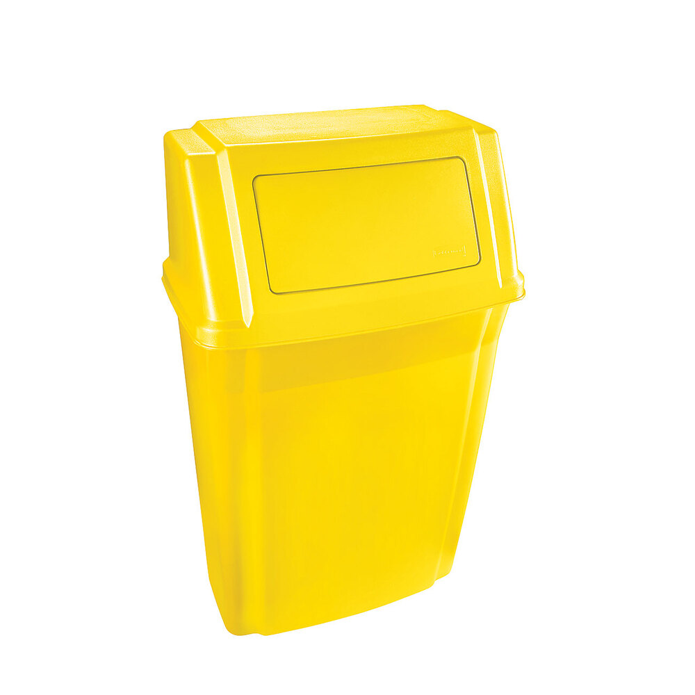 Rubbermaid 1829404 Slim Jim Yellow WallMounted Trash Container 15