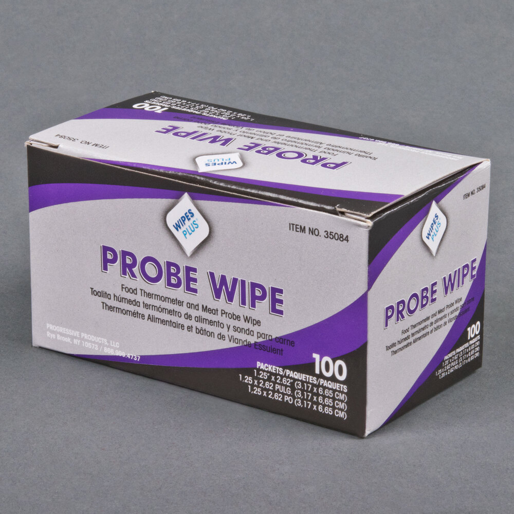 WipesPlus Probe Wipe Sachet, Thermometer Sanitizing Wipes 10 Boxes