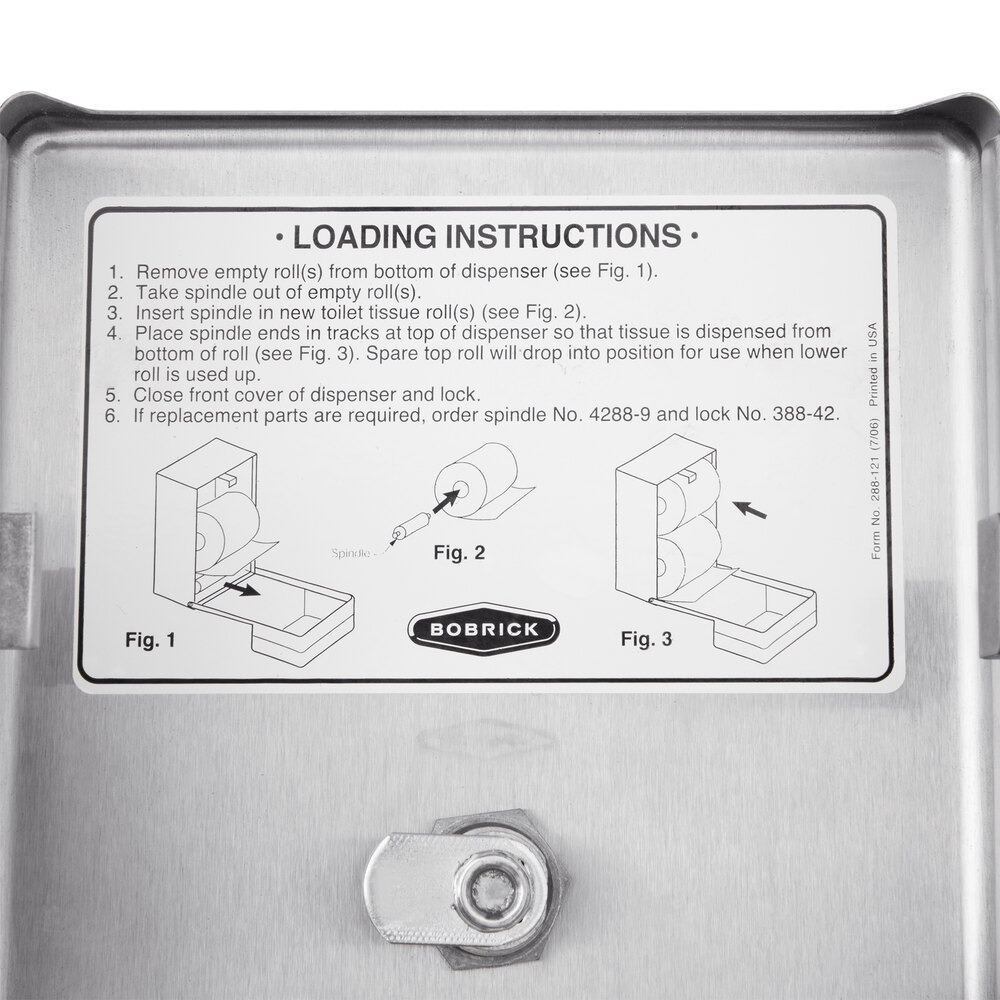 Bobrick B2888 ClassicSeries SurfaceMounted Multi Roll Toilet Tissue