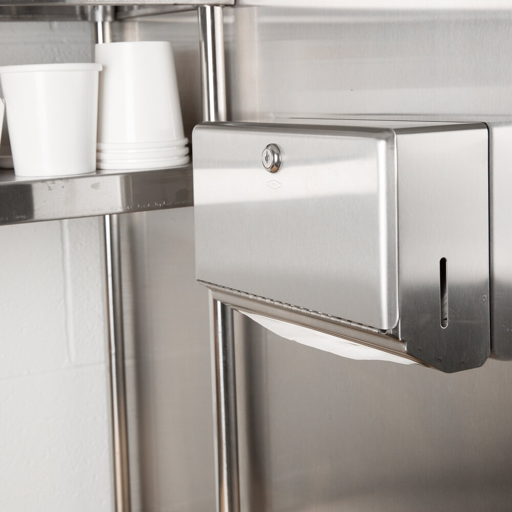 Bobrick B-26212 Stainless Steel Surface Mounted Paper Towel Dispenser Bobrick Stainless Steel Paper Towel Dispenser
