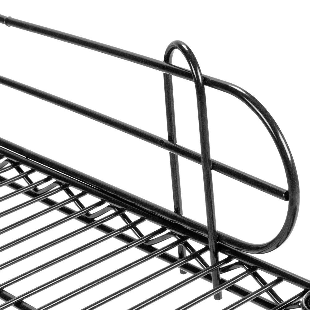Regency 18" Black Epoxy Wire Shelf Ledge for Wire Shelving 18" x 4"