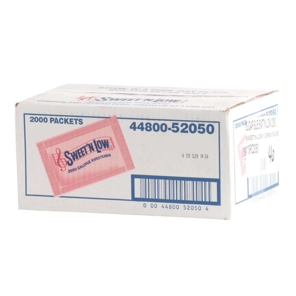 Sweet'n Low 0 Calorie Sweetener Packets 2000 / Case