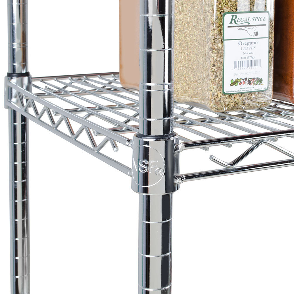 Regency 18" x 60" NSF Chrome Shelf Kit with 64" Posts and Casters