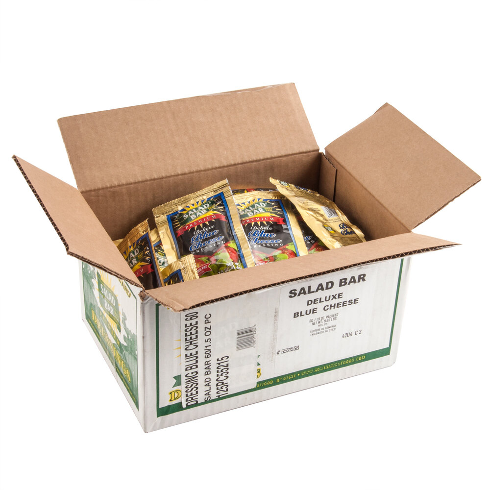 Salad Bar Deluxe Blue Cheese Dressing (60) 1.5 oz. Portion Packets / Case 60/Case