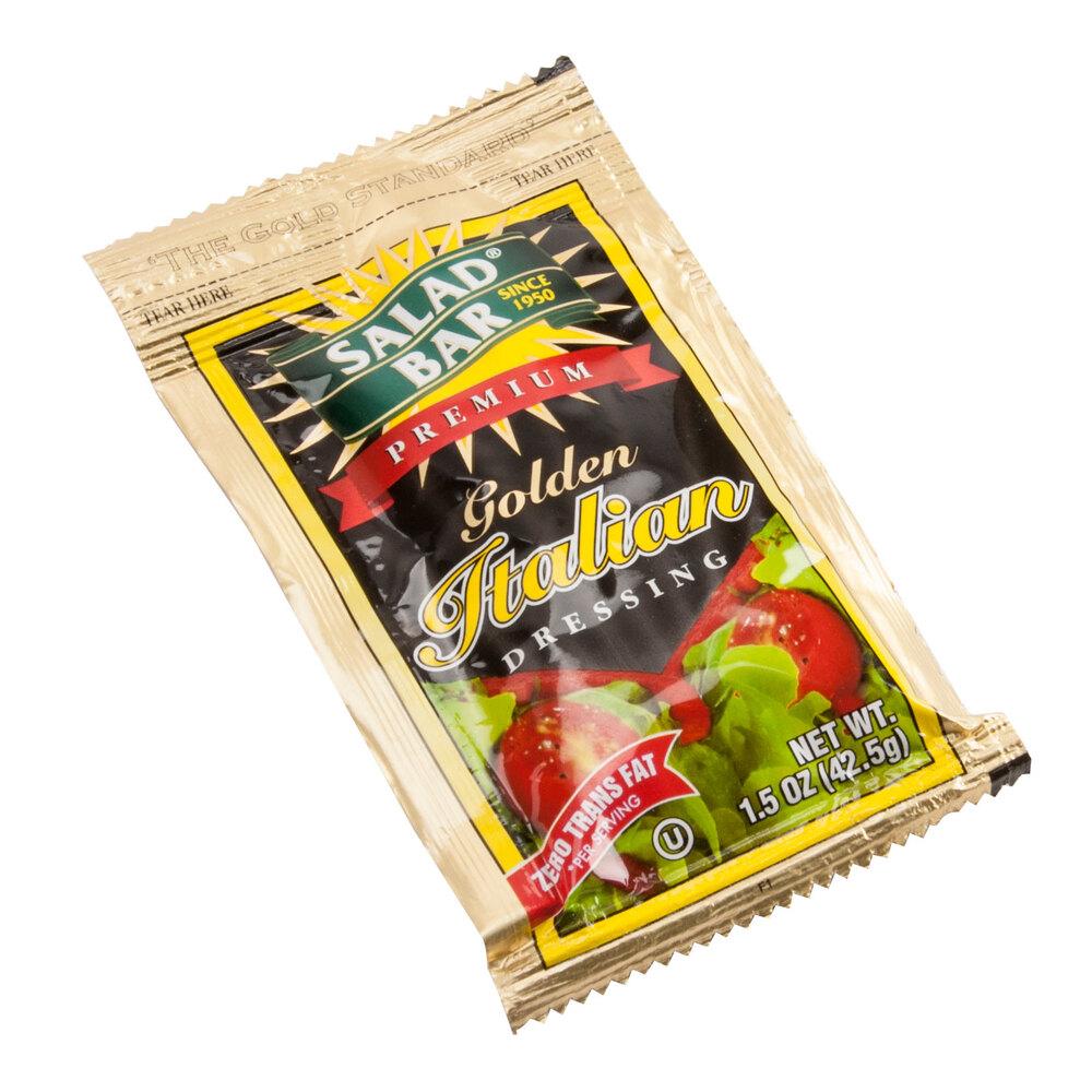 Salad Bar Golden Italian Dressing (60) 1.5 oz. Portion Packets / Case