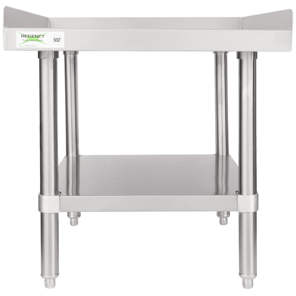 Regency 30" x 24" 16Gauge Stainless Steel Equipment Stand with Undershelf