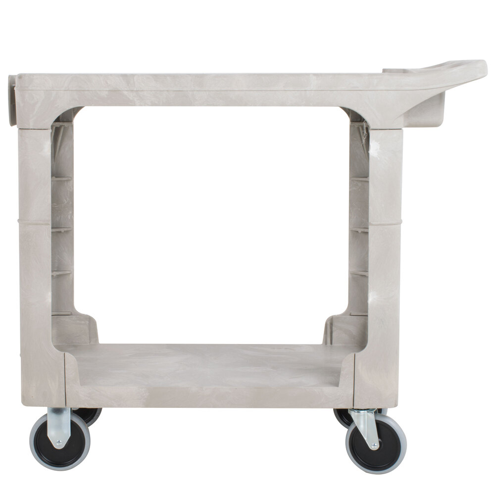 Rubbermaid FG450589BEIG Beige Small HD Two Flat Shelf Heavy Duty