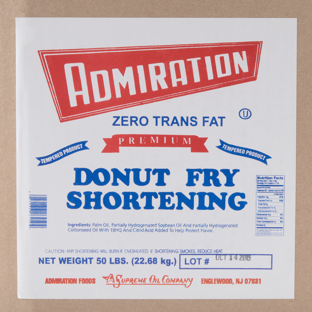 Zero Trans Fat Donut Fry Shortening Cube 50 lb.
