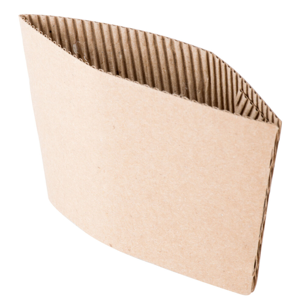 1224 oz. Natural Kraft Customizable Coffee Cup Sleeve 1500/Case