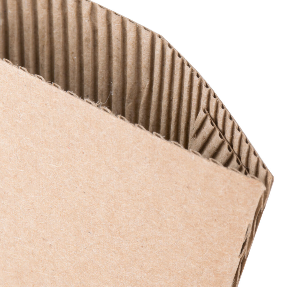 1224 oz. Natural Kraft Customizable Coffee Cup Sleeve 1500/Case