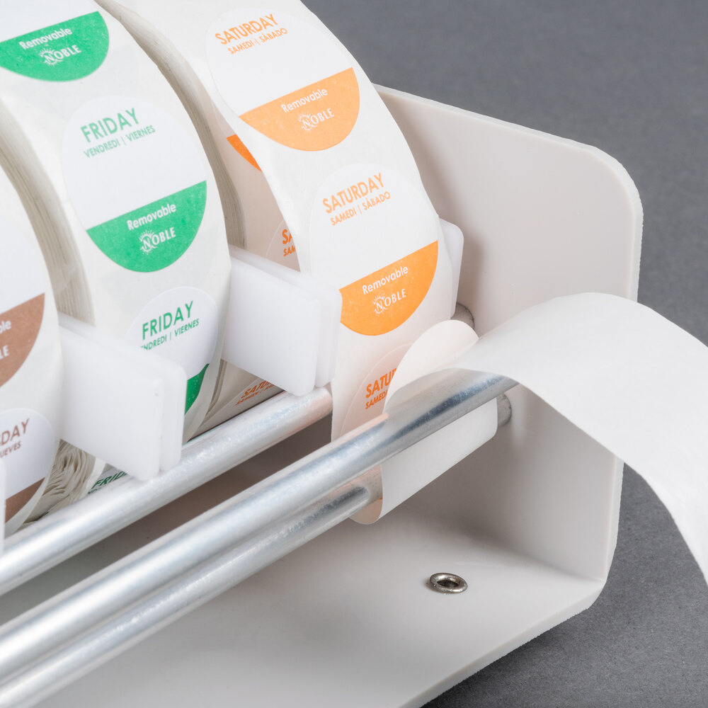 Noble Products 7Slot White Plastic Label Dispenser Day of Week Dot