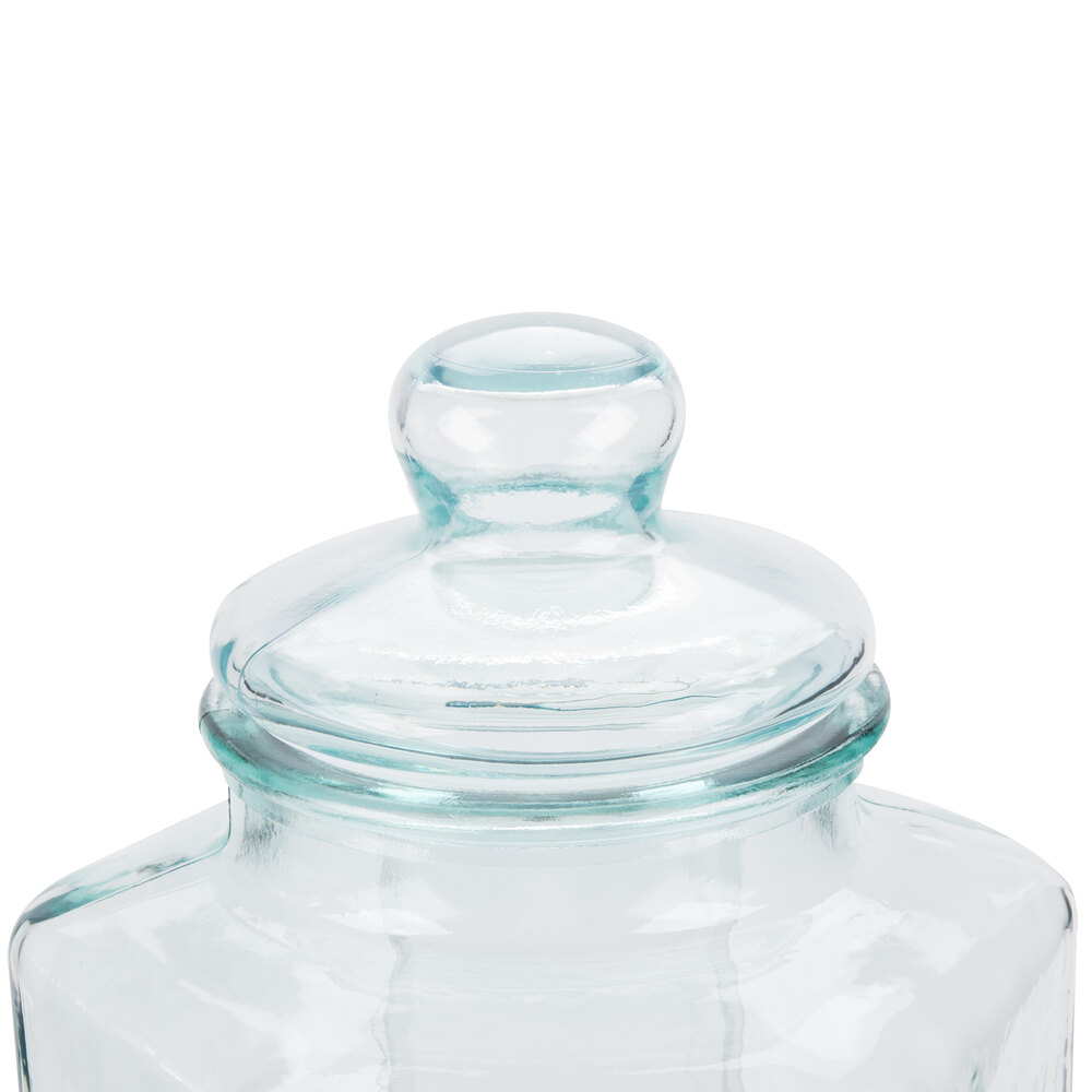 CalMil 34222INF 2 Gallon Vintage Glass Beverage Dispenser with Wooden Base and Infusion Chamber