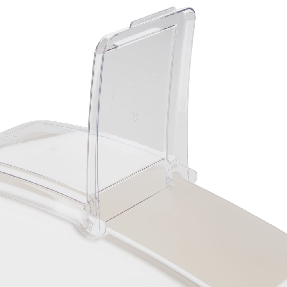 Choice 21 Gallon White Mobile Ingredient Storage Bin with Lid