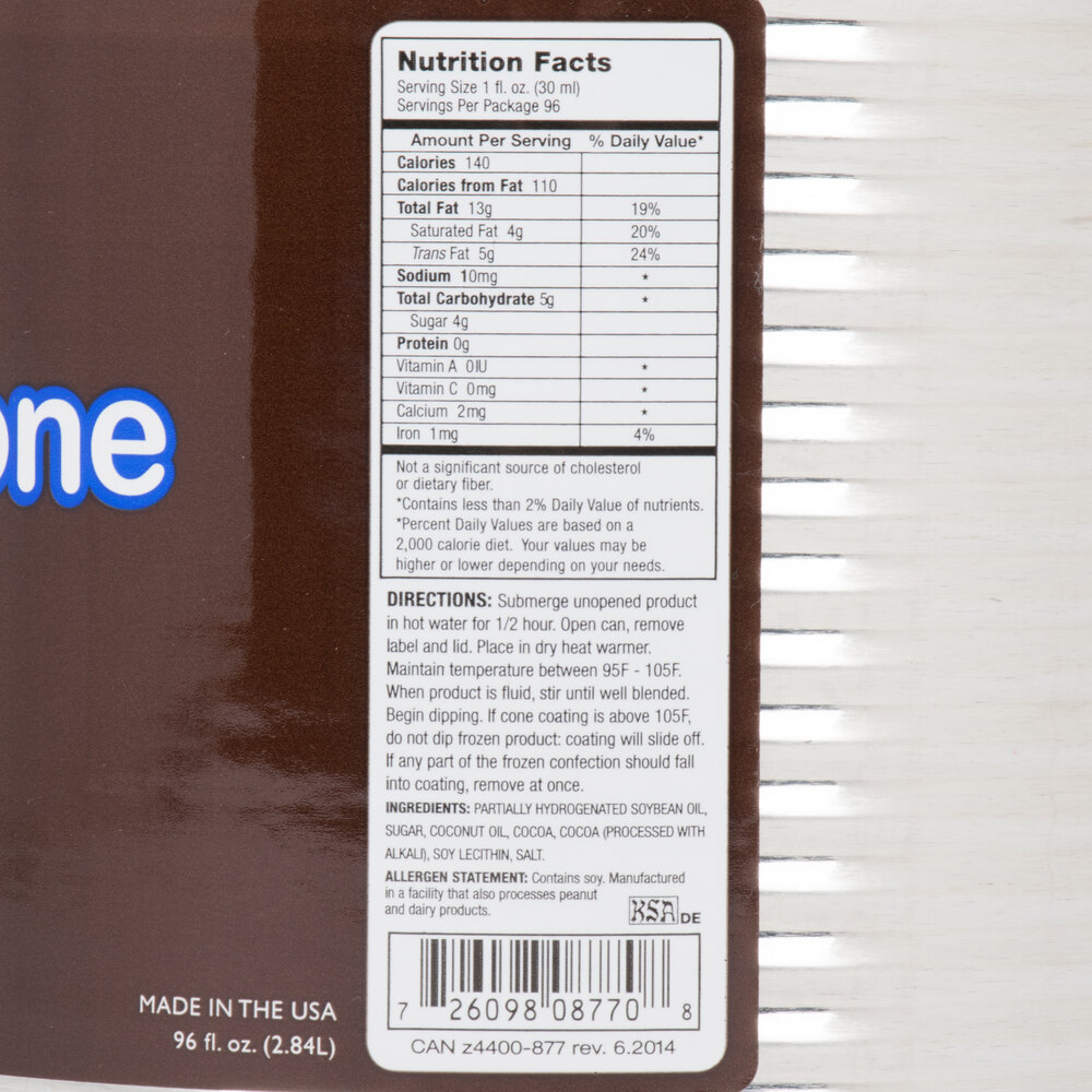 Chocolate Ice Cream Cone Shell Dip 10 Can