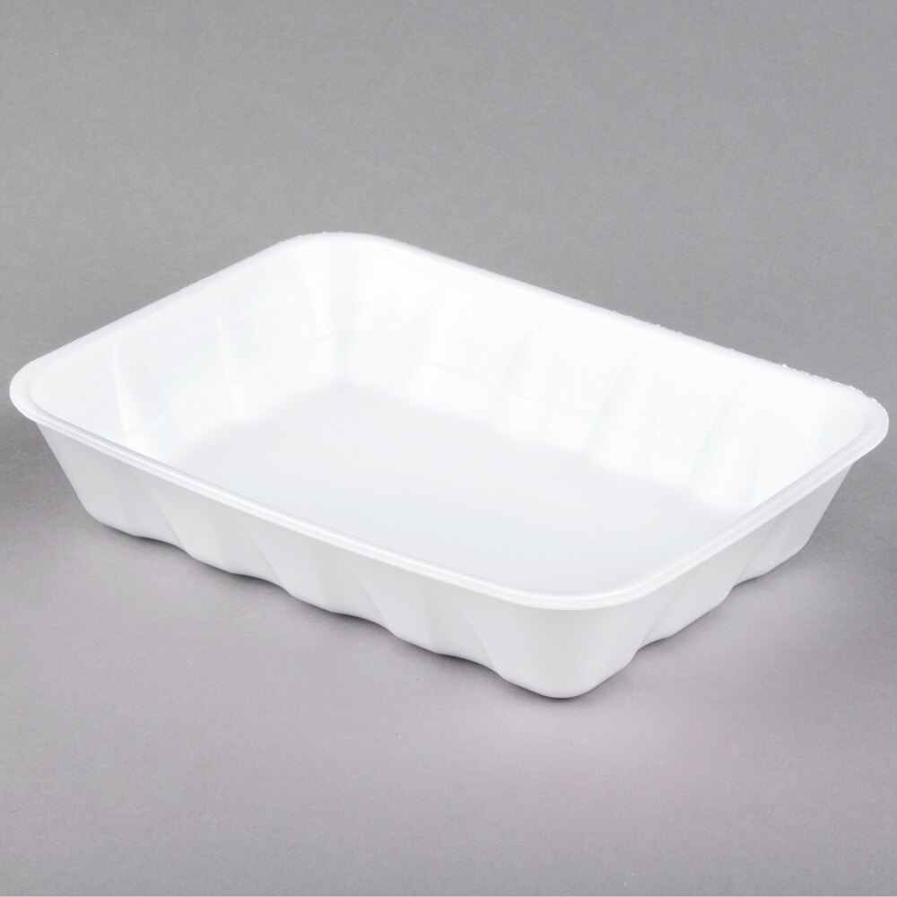 Genpak 1020K (20K) Foam Meat Tray White 11 7/8" x 8 3/4" x 2 1/2