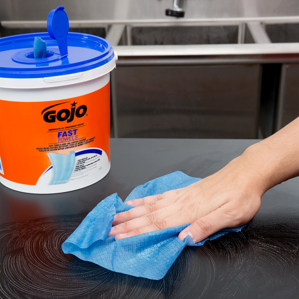 GOJO® 629804 Fast Towels Hand Cleaning Wipes 130 Count Bucket 4/Case