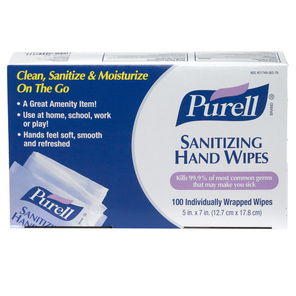 Purell® 902210 Hand Sanitizing Wipes 100 Count Box 10 / Case