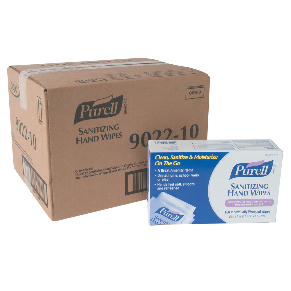 Purell® 902210 Hand Sanitizing Wipes 100 Count Box 10 / Case