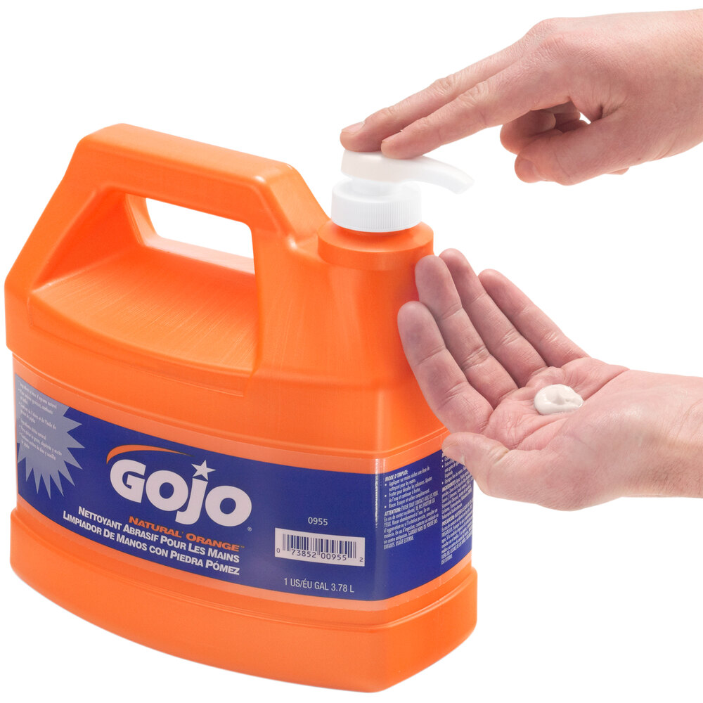 GOJO® 095504 1 Gallon Natural Orange Pumice Hand Cleaner 4 / Case