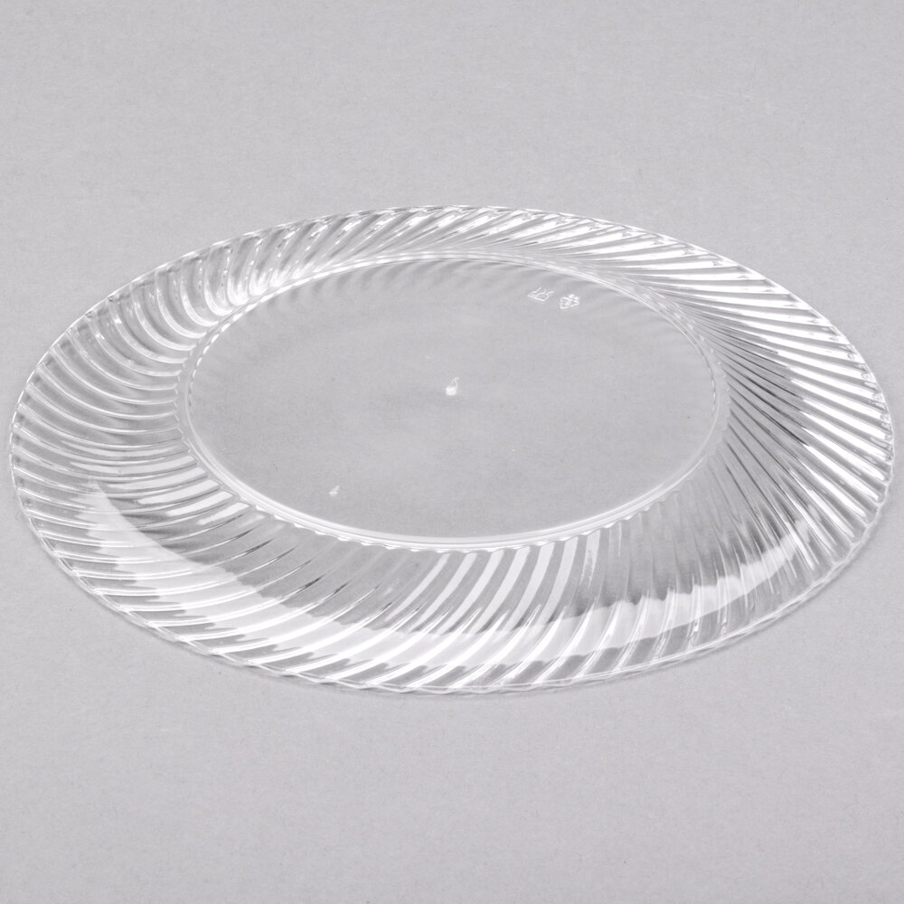 Visions Wave 6" Clear Plastic Plate 180/Case