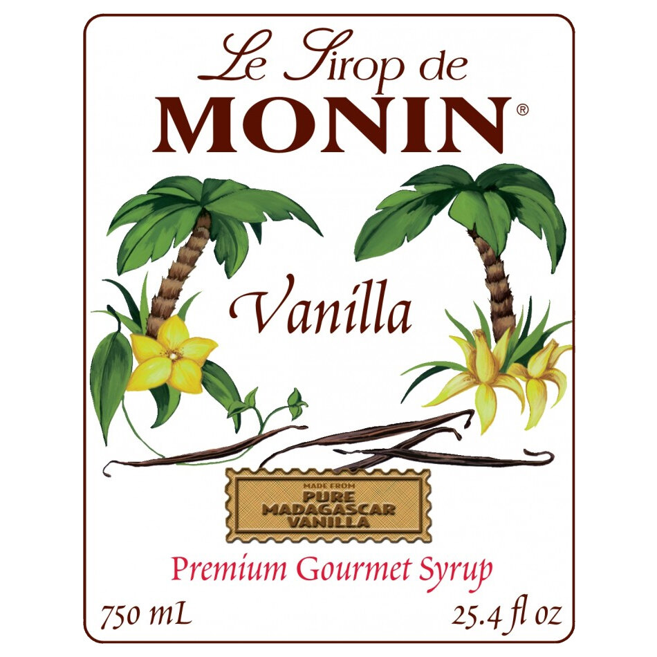 Monin 750 mL Premium Vanilla Flavoring Syrup