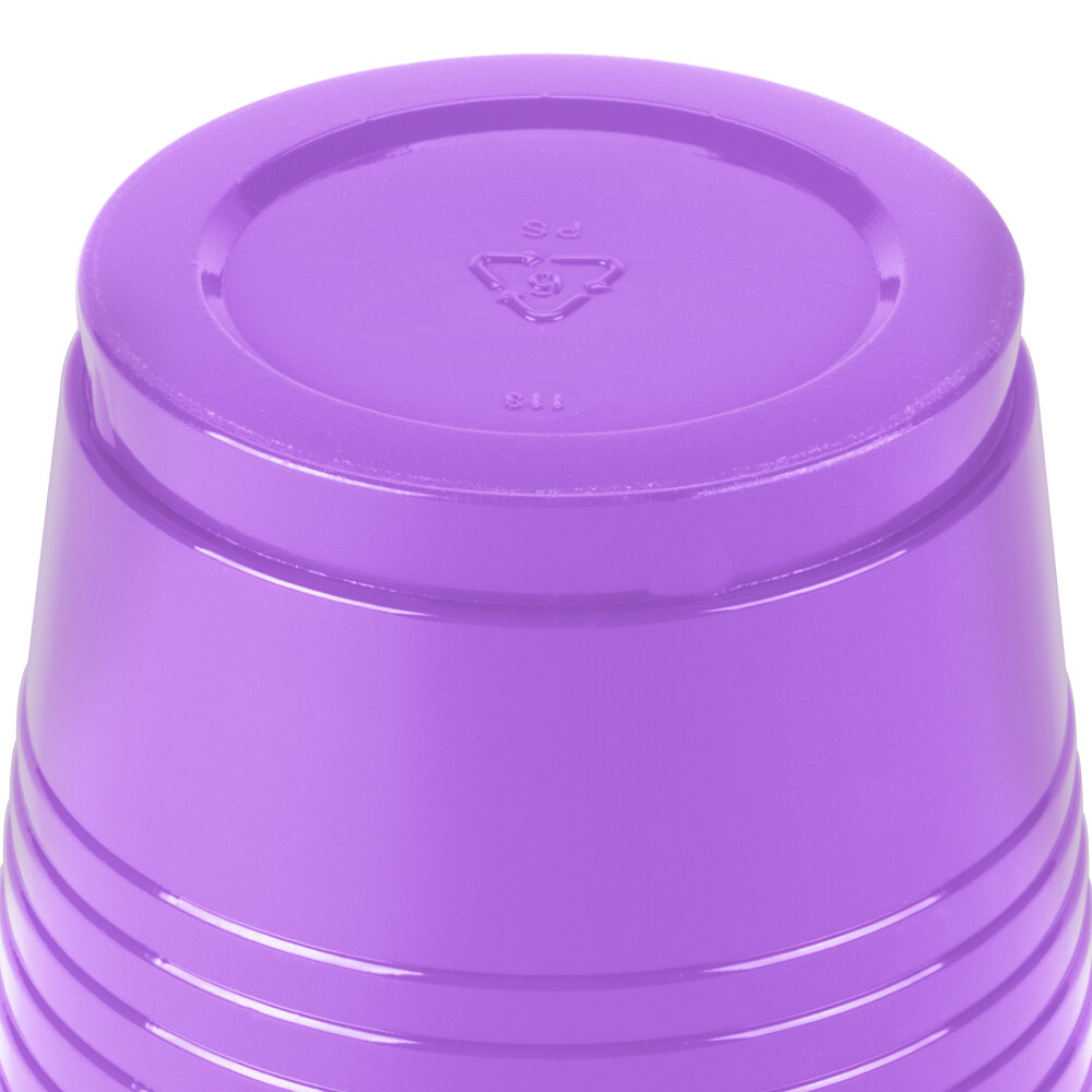 Creative Converting 318922 16 oz. Amethyst Purple Plastic Cup 240/Case