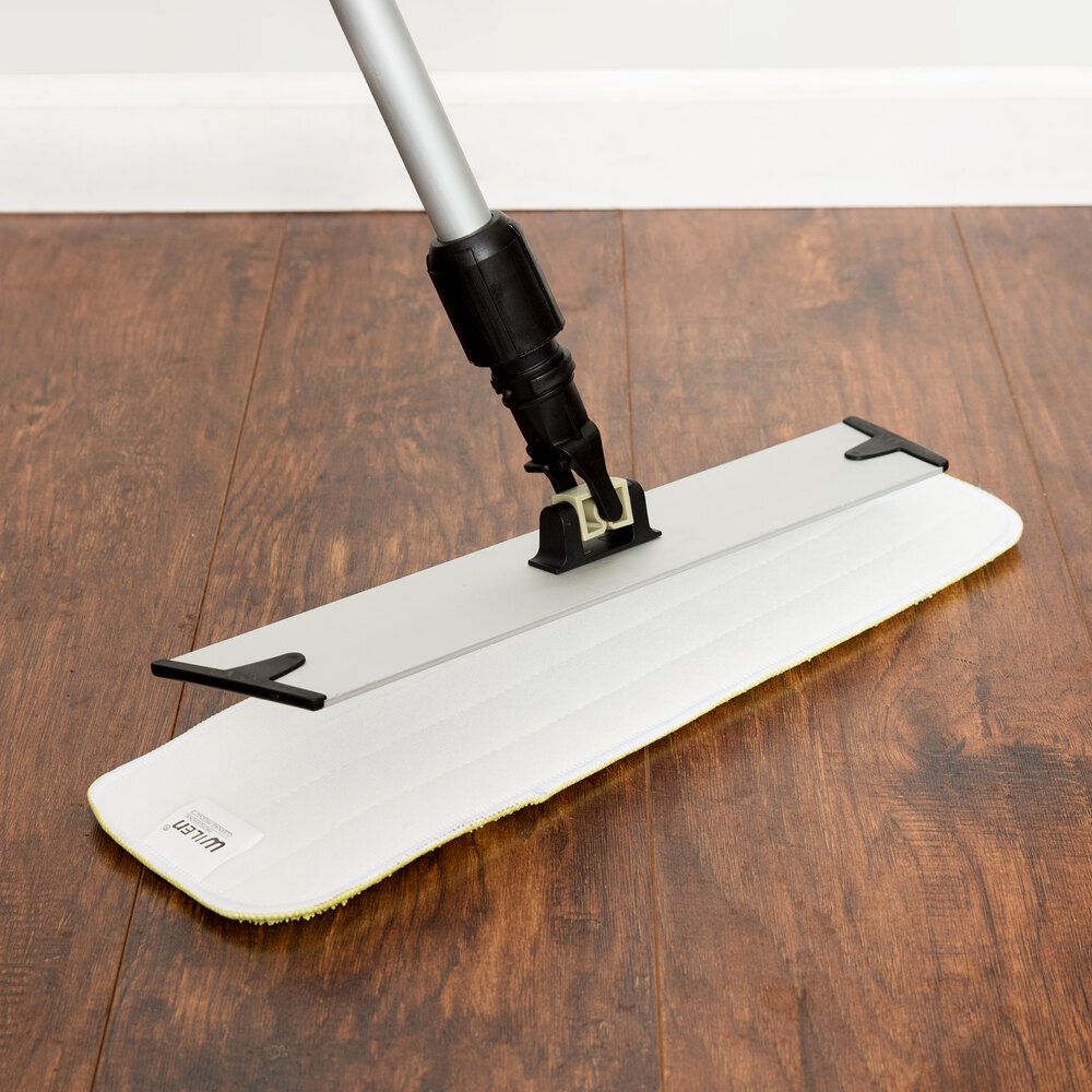 18" Yellow Microfiber Wet Velcro® Flat Mop Pad