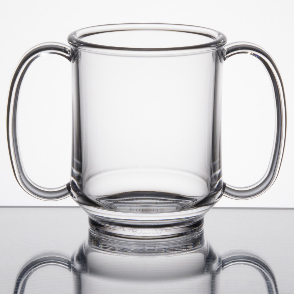GET SN103CL 8 oz. Clear Tritan Two Handle Mug 24/Case