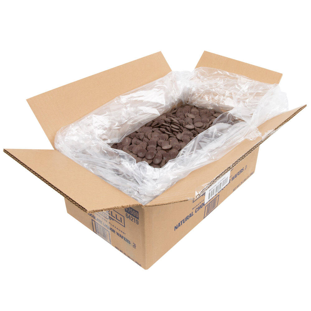Ghirardelli 25 lb. 100 Cacao Unsweetened Chocolate Liquor Wafers