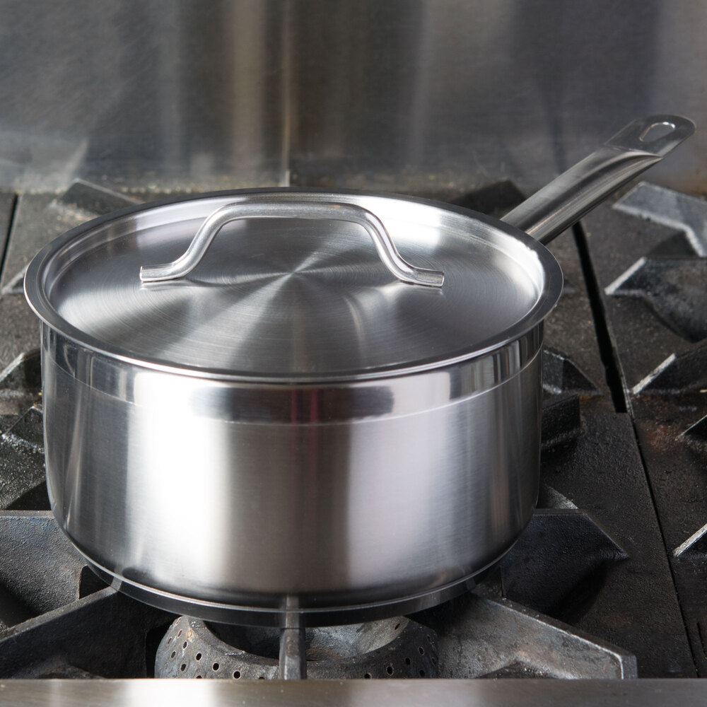 3.5 Qt. Stainless Steel Clad Straight Sided Sauce Pan