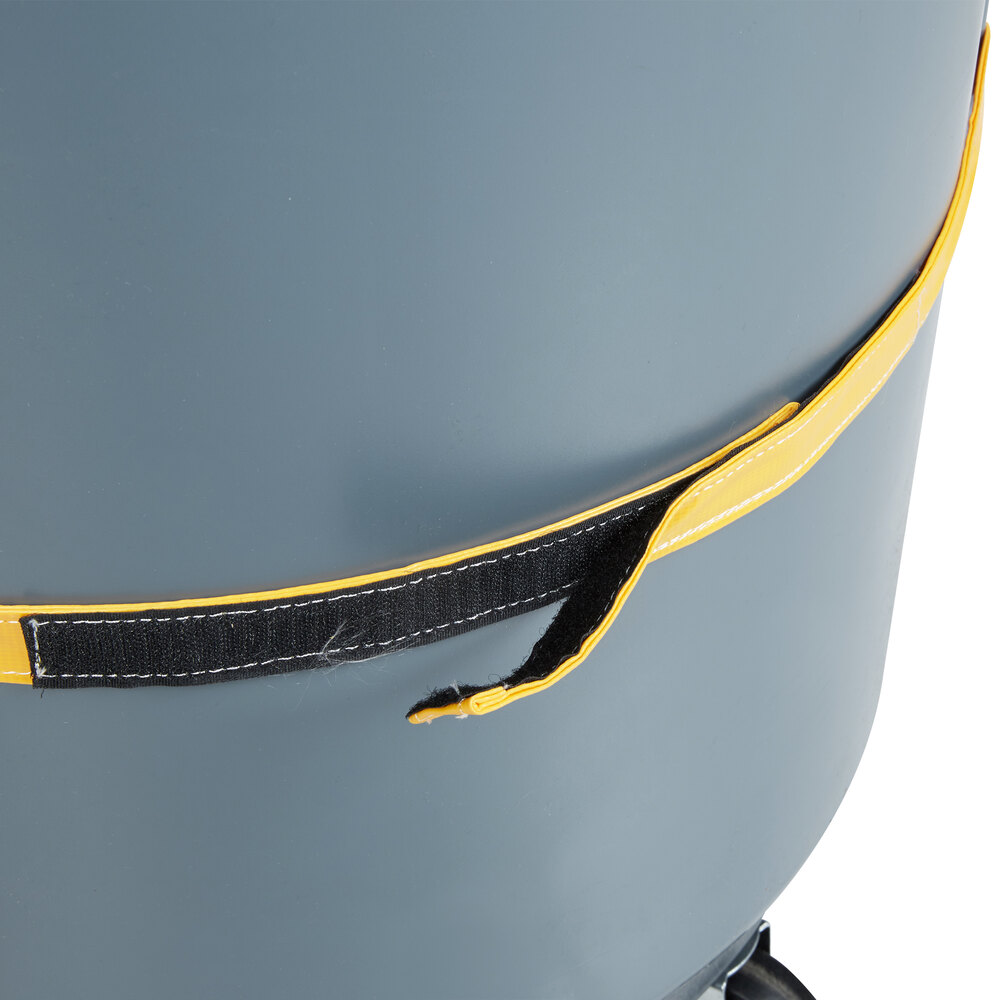 Rubbermaid BRUTE 44 Gallon Gray Trash Can, Lid, Caddy Bag, and Dolly Kit